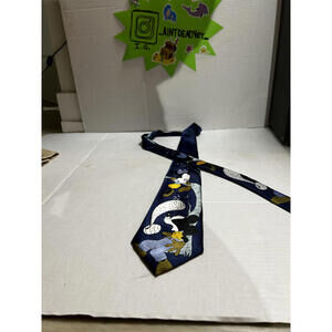 Vintage 90s Disney Mickey & Minnie Mouse SAtinNecktie